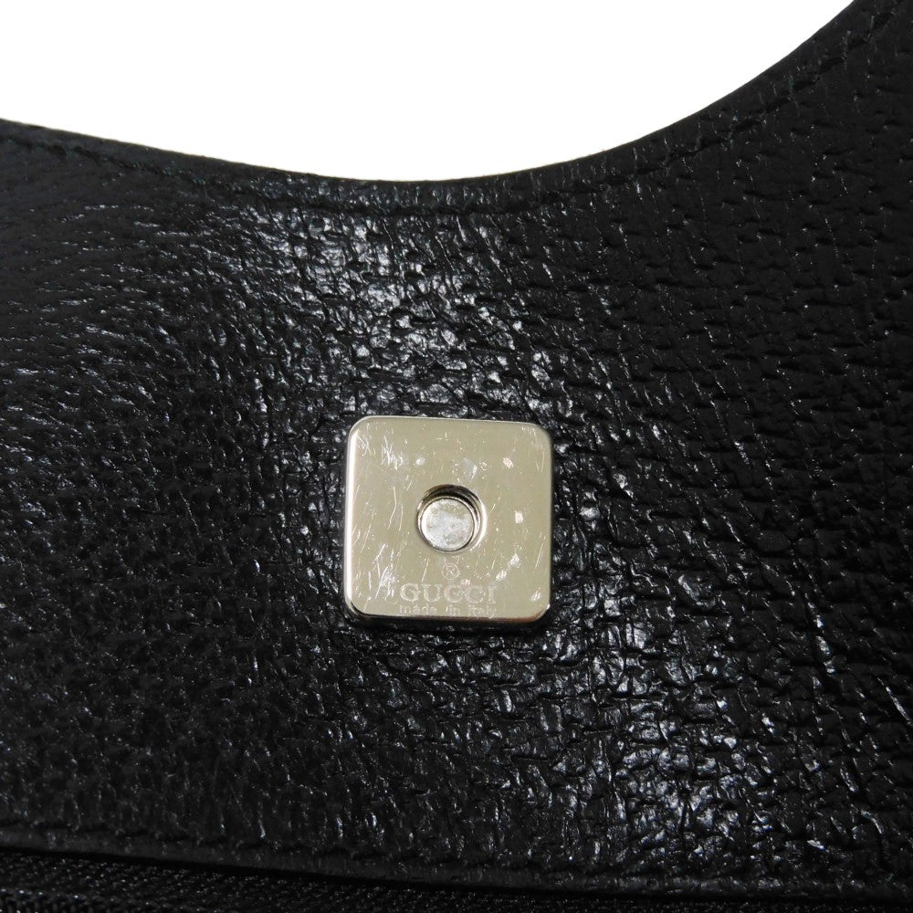 GUCCI Handbag 131329 GG canvas x calf leather black GG canvas Top Handle