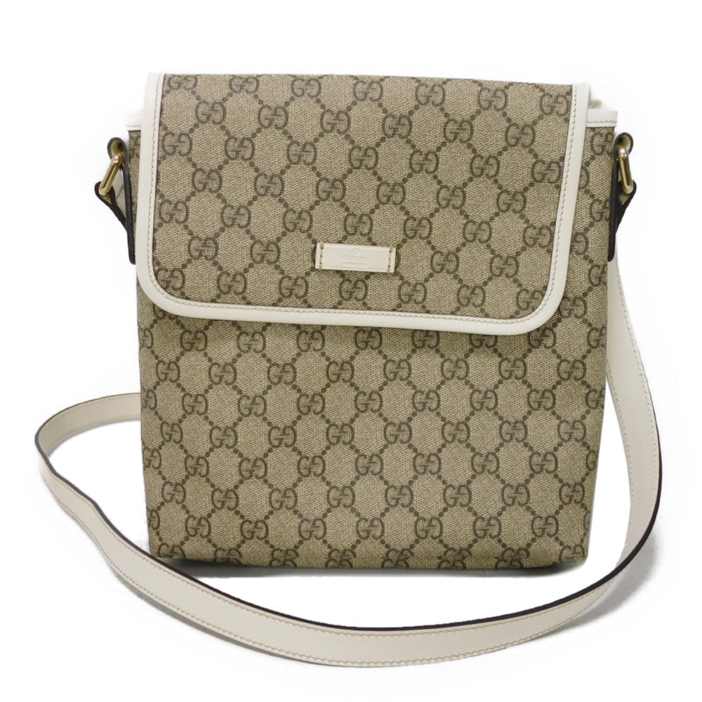 GUCCI Shoulder Bag 223666 GG Plus Canvas (PVC-coated) x Calfskin Leather beige GG plus Mini messenger bag