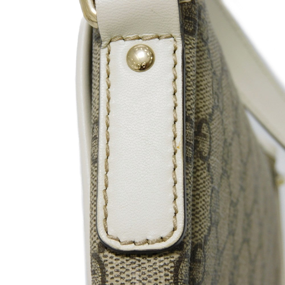 GUCCI Shoulder Bag 223666 GG Plus Canvas (PVC-coated) x Calfskin Leather beige GG plus Mini messenger bag