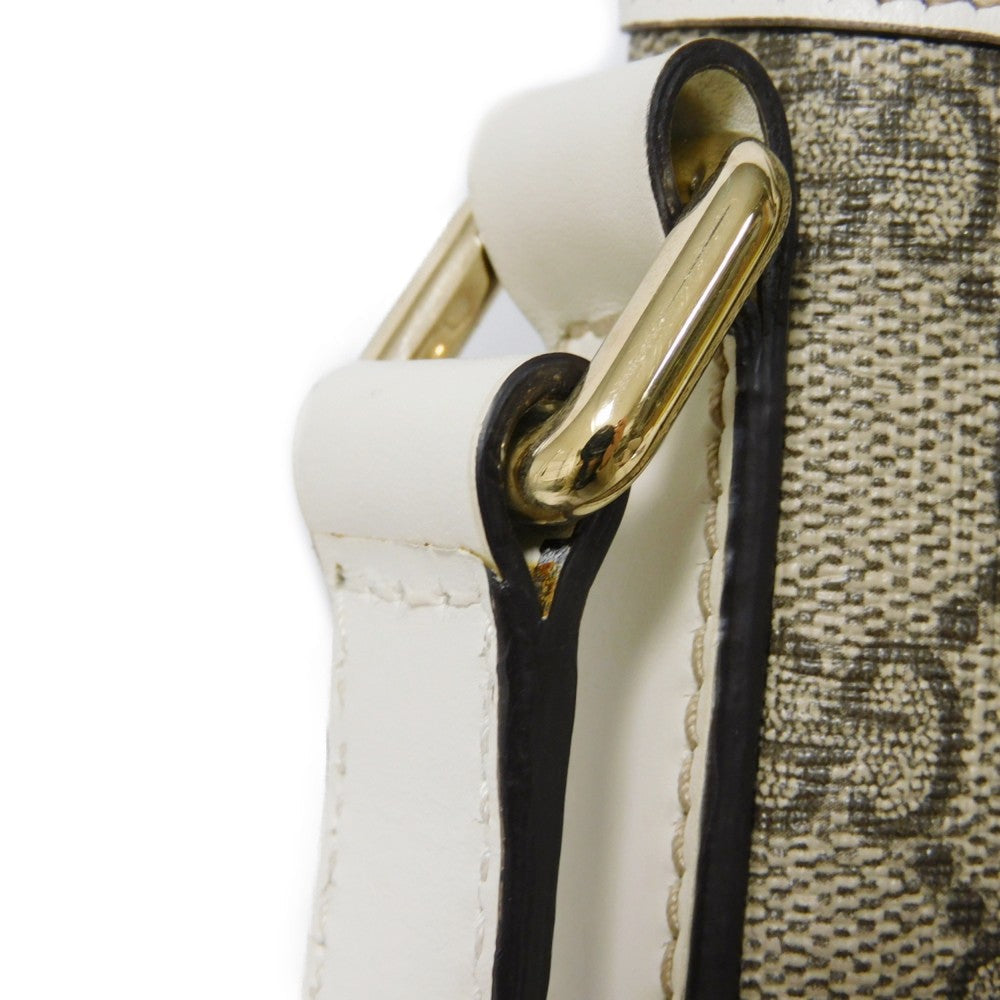 GUCCI Shoulder Bag 223666 GG Plus Canvas (PVC-coated) x Calfskin Leather beige GG plus Mini messenger bag