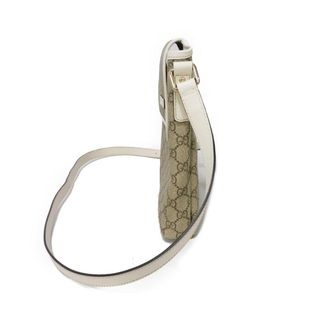 GUCCI Shoulder Bag 223666 GG Plus Canvas (PVC-coated) x Calfskin Leather beige GG plus Mini messenger bag