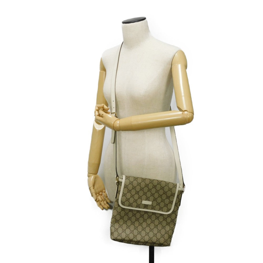GUCCI Shoulder Bag 223666 GG Plus Canvas (PVC-coated) x Calfskin Leather beige GG plus Mini messenger bag