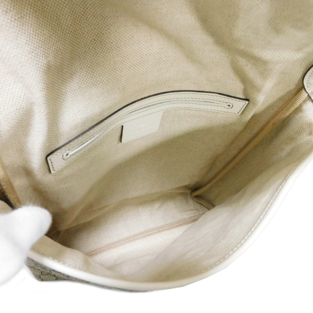 GUCCI Shoulder Bag 223666 GG Plus Canvas (PVC-coated) x Calfskin Leather beige GG plus Mini messenger bag
