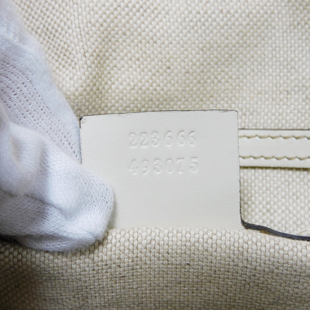 GUCCI Shoulder Bag 223666 GG Plus Canvas (PVC-coated) x Calfskin Leather beige GG plus Mini messenger bag