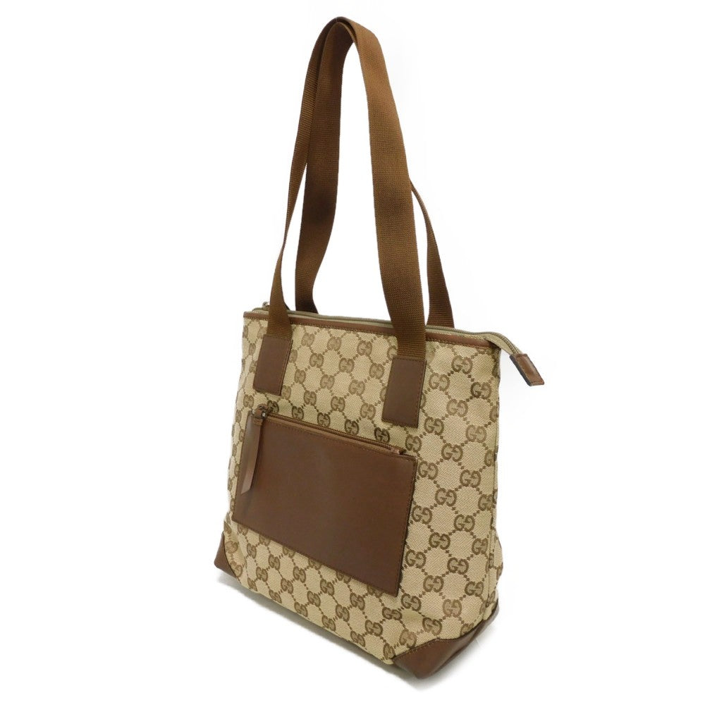 GUCCI Tote Bag 28893 GG canvas x calf leather beige GG canvas logo mini tote