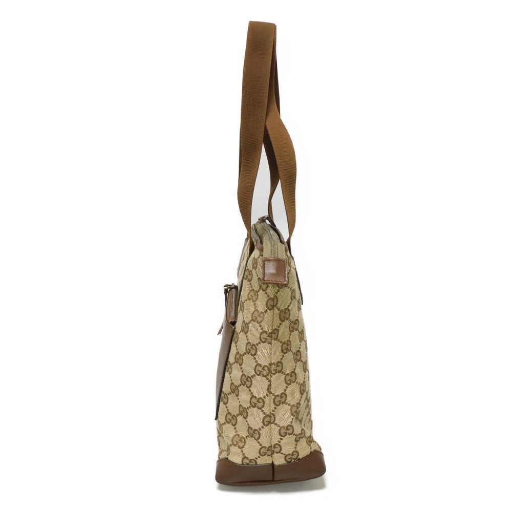GUCCI Tote Bag 28893 GG canvas x calf leather beige GG canvas logo mini tote