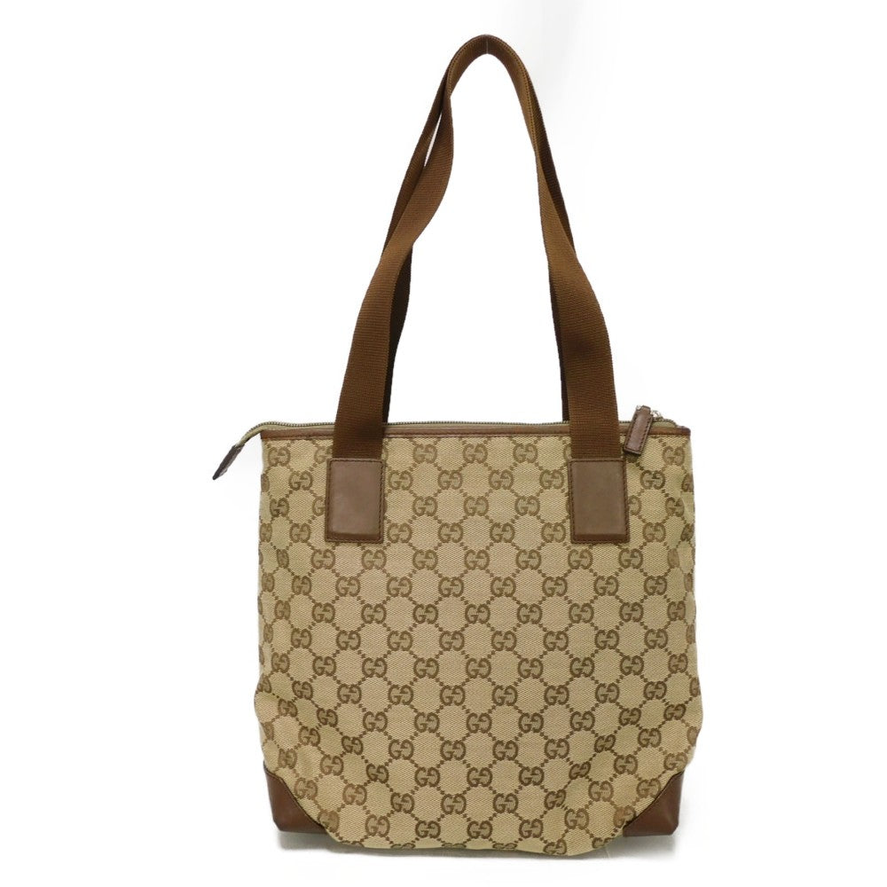 GUCCI Tote Bag 28893 GG canvas x calf leather beige GG canvas logo mini tote