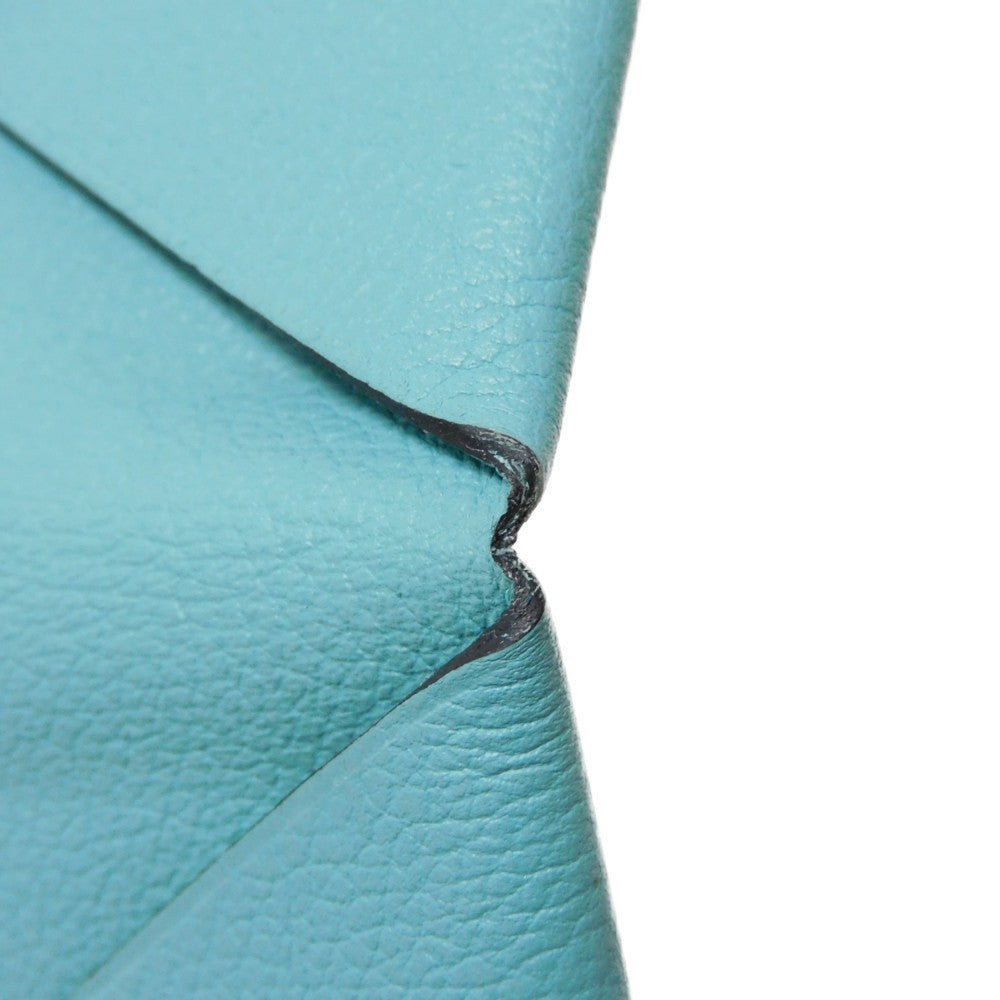 HERMES Card Case Evercolor Blue Atoll Calvi