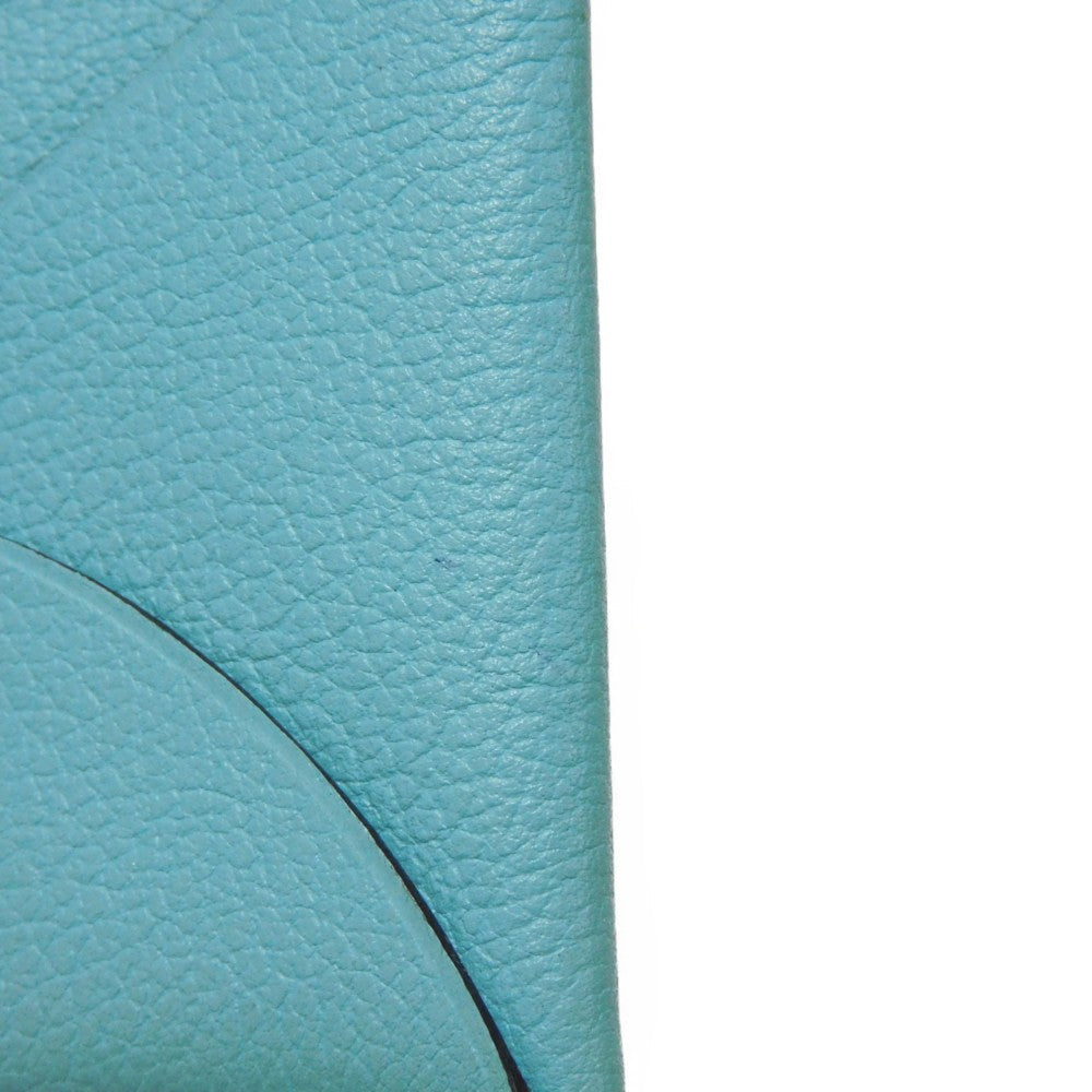 HERMES Card Case Evercolor Blue Atoll Calvi