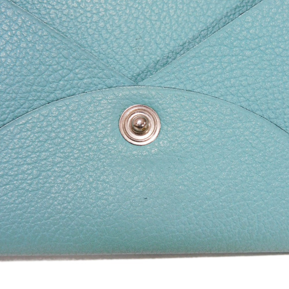 HERMES Card Case Evercolor Blue Atoll Calvi