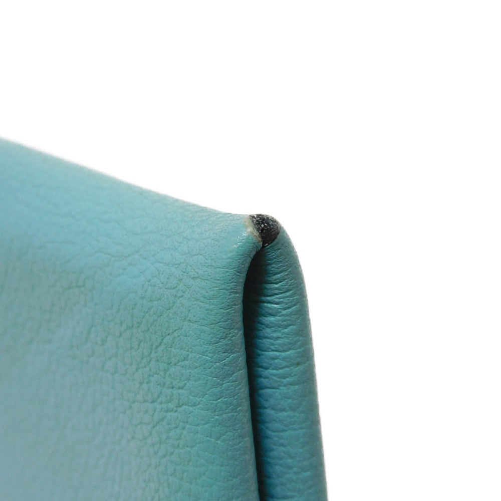 HERMES Card Case Evercolor Blue Atoll Calvi