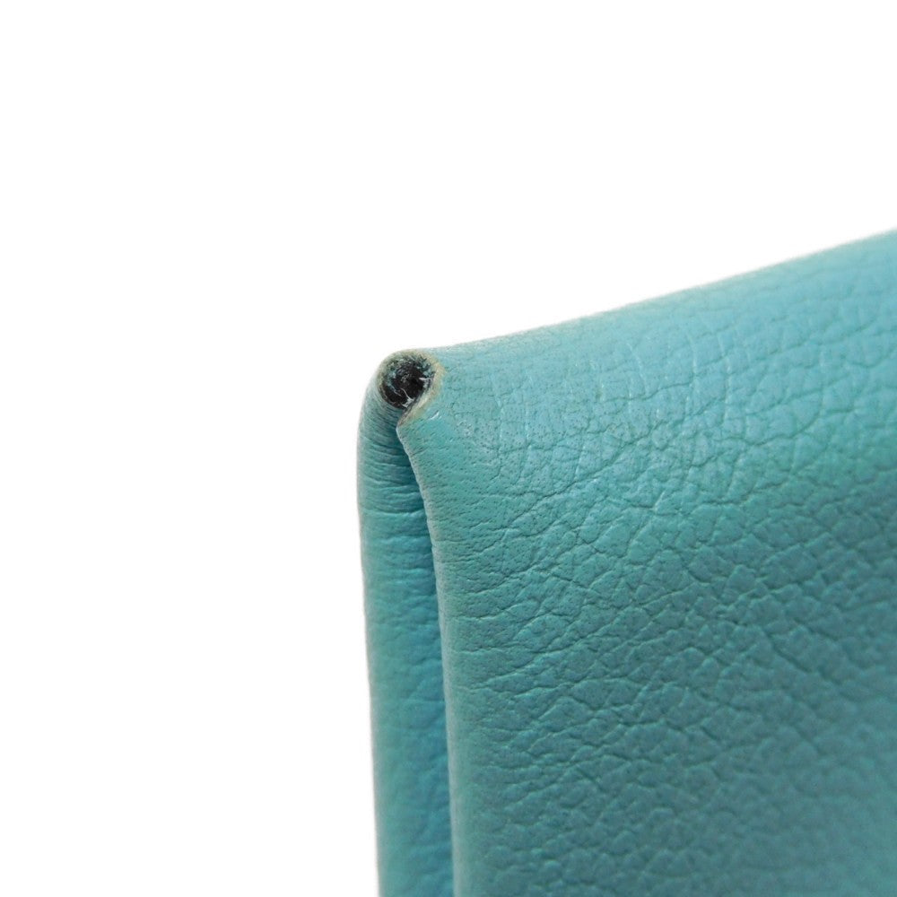 HERMES Card Case Evercolor Blue Atoll Calvi