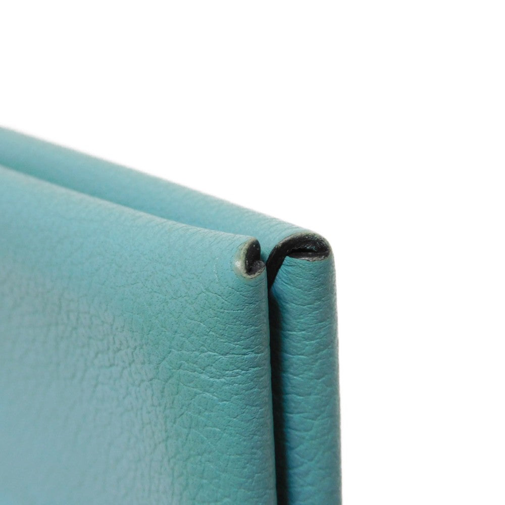 HERMES Card Case Evercolor Blue Atoll Calvi