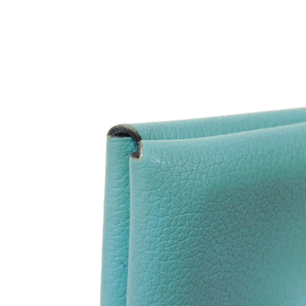 HERMES Card Case Evercolor Blue Atoll Calvi
