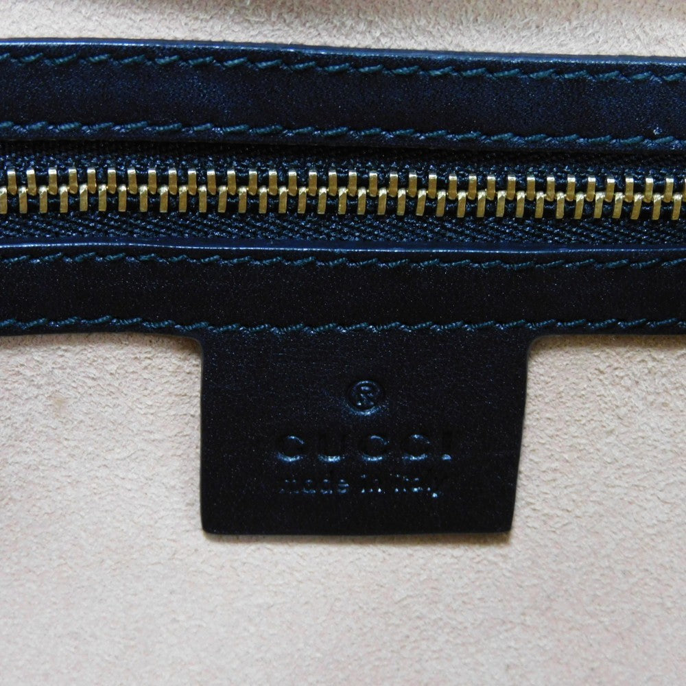 GUCCI Handbag 453766 DVU0G 1000 Smooth Calfskin Leather black Bamboo Faux Pearl Nim Fair Medium