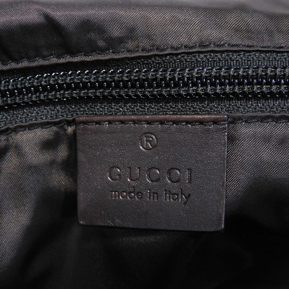 GUCCI Tote Bag 268106 Nylon Brown Web stripe Diamante Tote