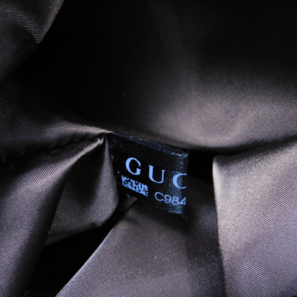 GUCCI Tote Bag 268106 Nylon Brown Web stripe Diamante Tote