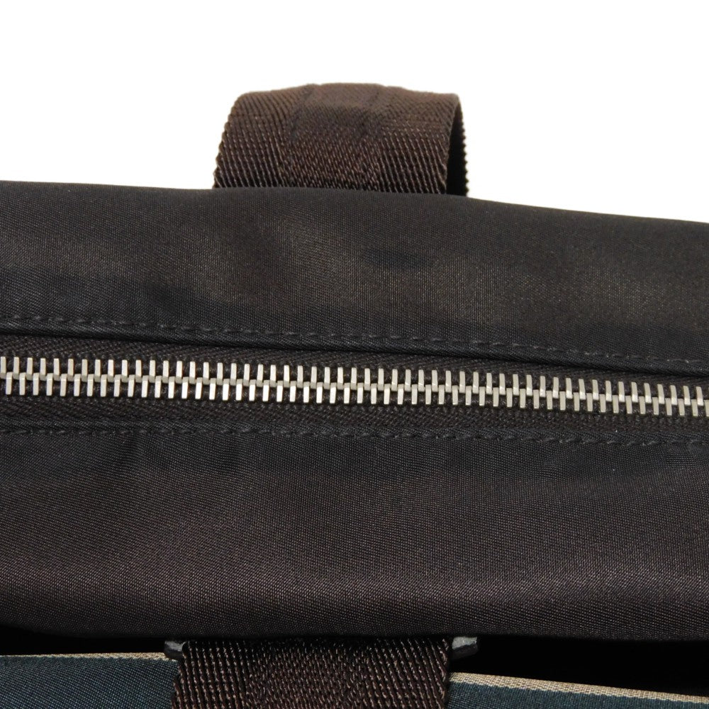 GUCCI Tote Bag 268106 Nylon Brown Web stripe Diamante Tote