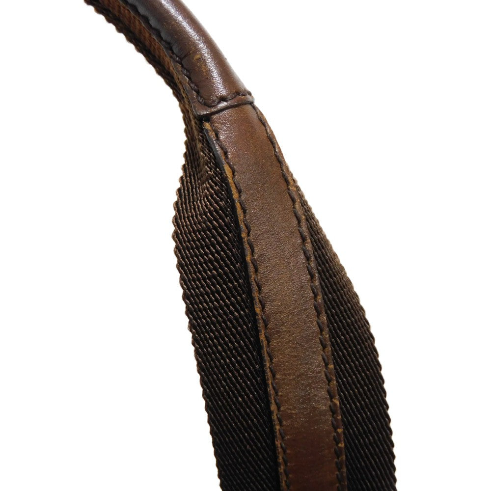 GUCCI Tote Bag 268106 Nylon Brown Web stripe Diamante Tote
