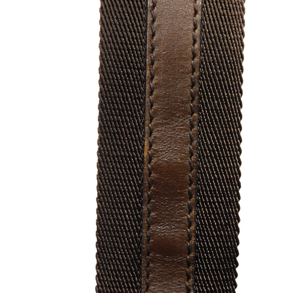 GUCCI Tote Bag 268106 Nylon Brown Web stripe Diamante Tote