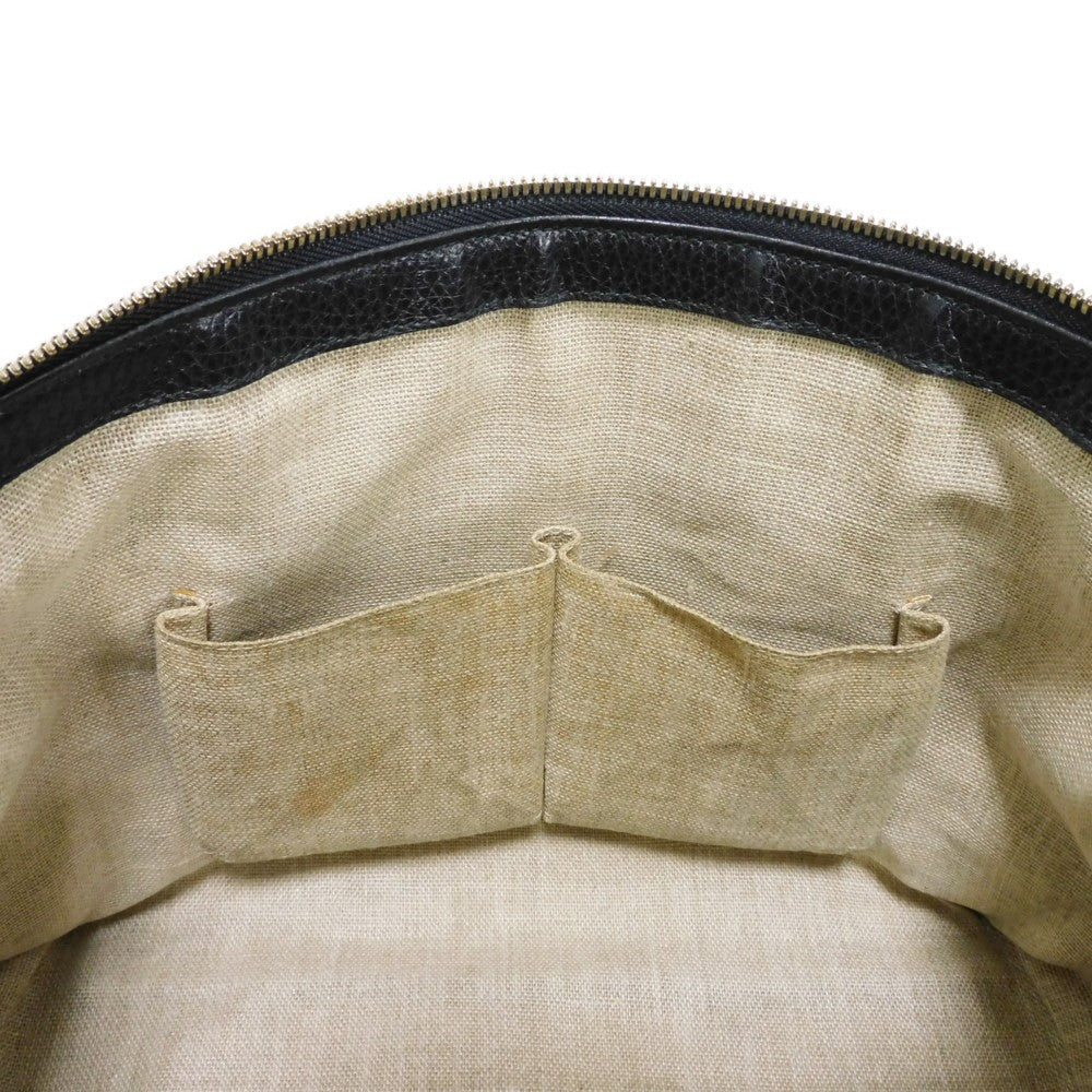 GUCCI Tote Bag 449659 CAO0G 1000 Textured leather black Interlocking G Miss GG Tote