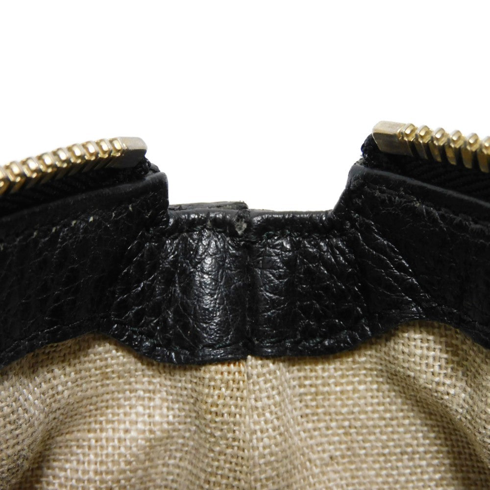 GUCCI Tote Bag 449659 CAO0G 1000 Textured leather black Interlocking G Miss GG Tote