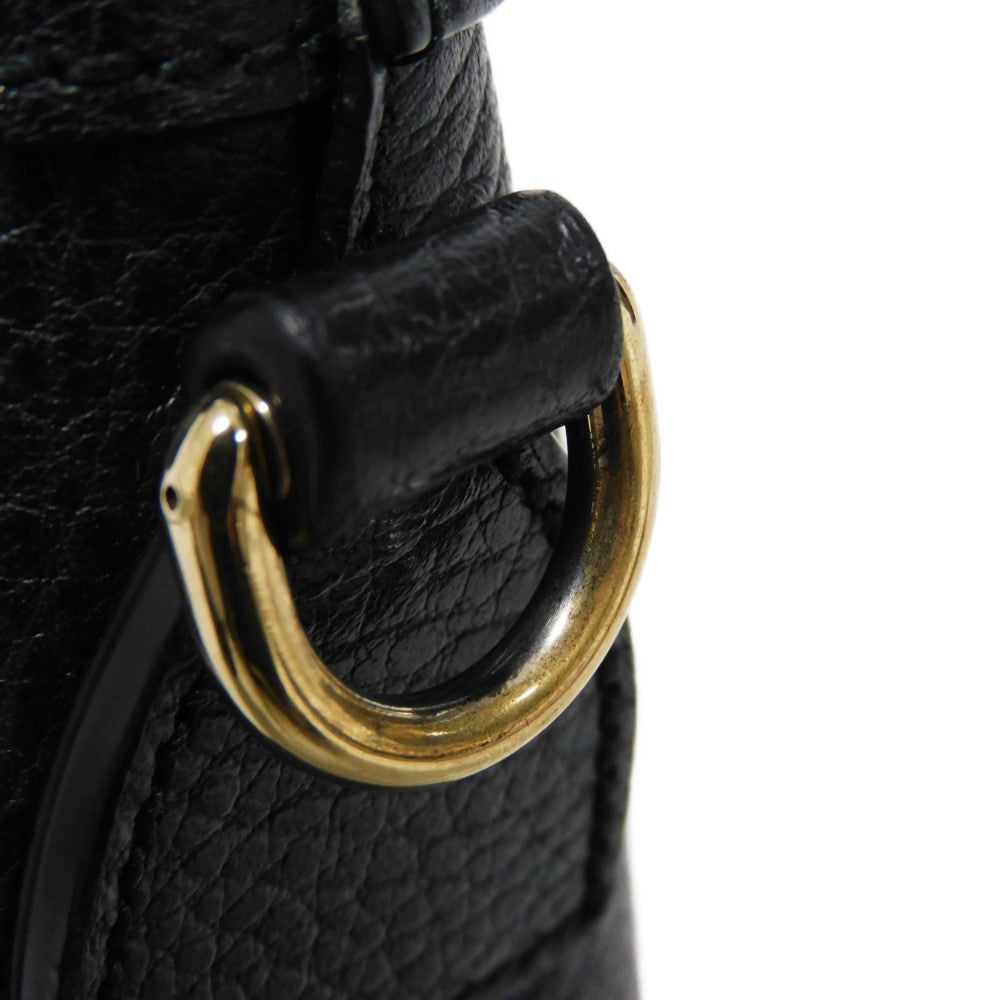 GUCCI Tote Bag 449659 CAO0G 1000 Textured leather black Interlocking G Miss GG Tote