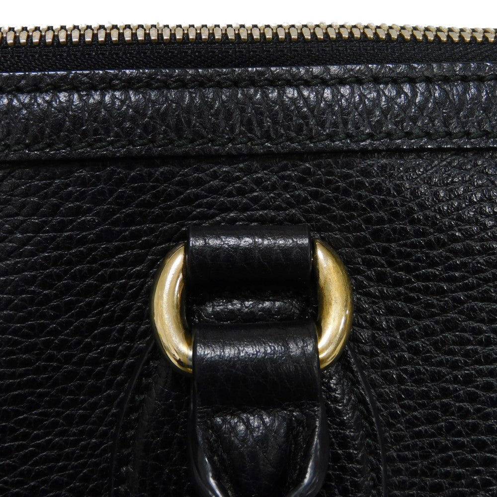 GUCCI Tote Bag 449659 CAO0G 1000 Textured leather black Interlocking G Miss GG Tote