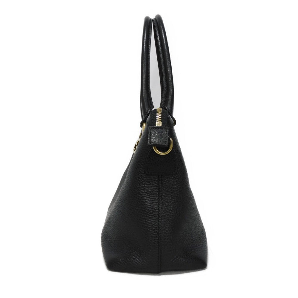 GUCCI Tote Bag 449659 CAO0G 1000 Textured leather black Interlocking G Miss GG Tote