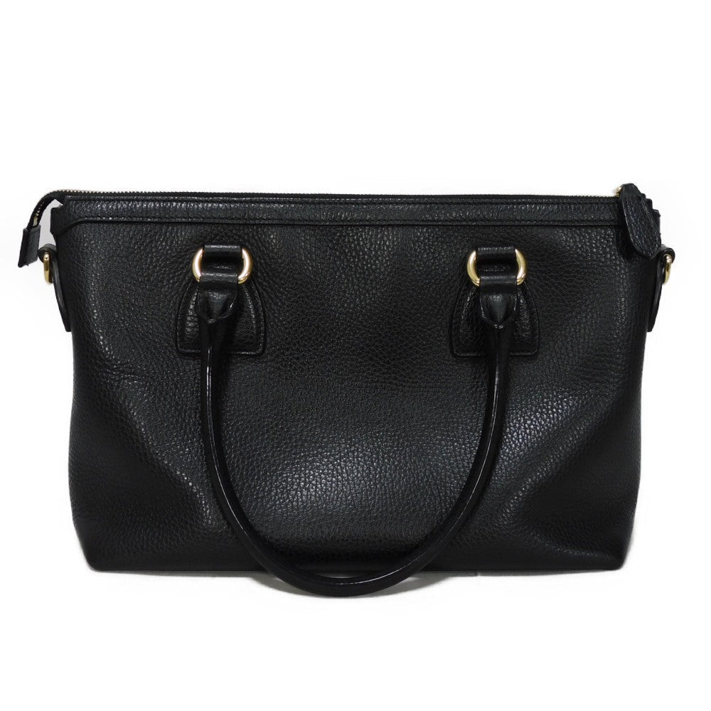 GUCCI Tote Bag 449659 CAO0G 1000 Textured leather black Interlocking G Miss GG Tote