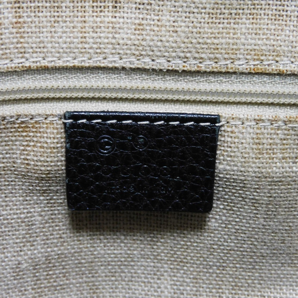 GUCCI Tote Bag 449659 CAO0G 1000 Textured leather black Interlocking G Miss GG Tote