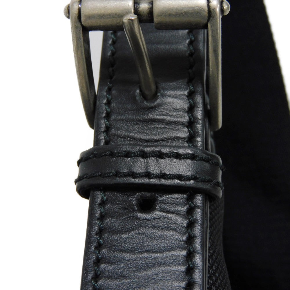 GUCCI Shoulder Bag 631199 KWT7N 1060 Nylon canvas x calf leather black Web stripe Messenger bag