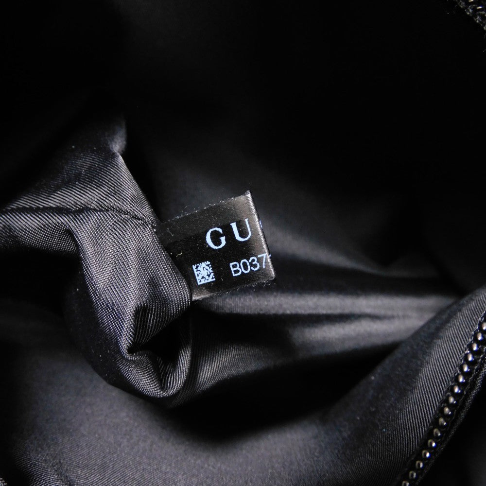 GUCCI Shoulder Bag 631199 KWT7N 1060 Nylon canvas x calf leather black Web stripe Messenger bag