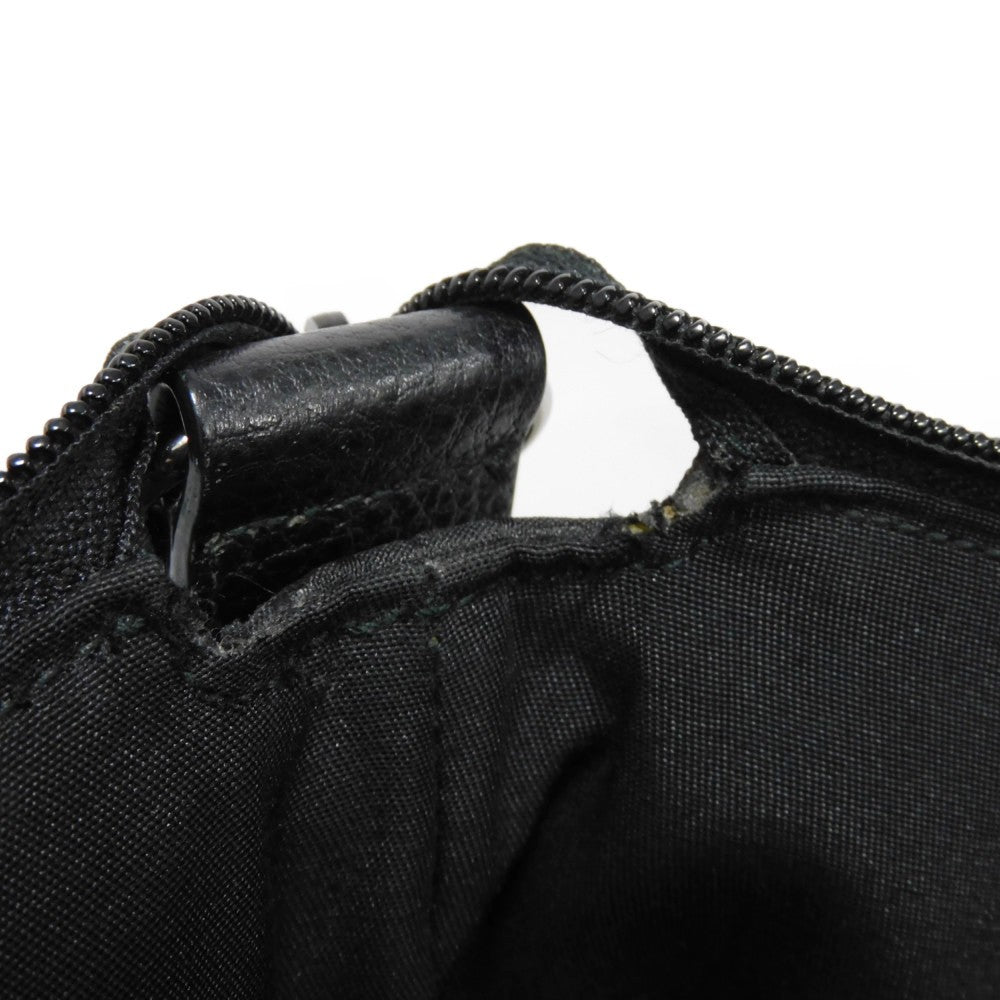 GUCCI Shoulder Bag 374411 GG nylon canvas x calf leather black GG nylon Messenger bag