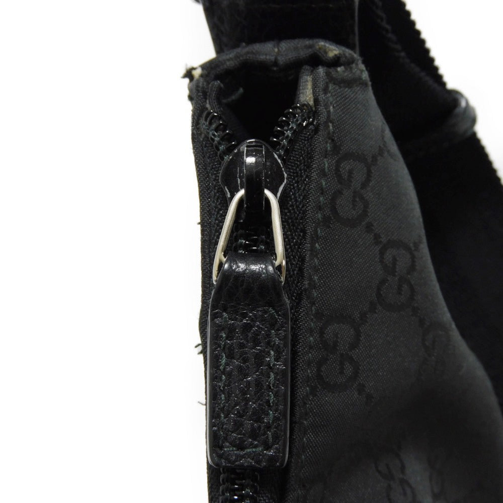 GUCCI Shoulder Bag 374411 GG nylon canvas x calf leather black GG nylon Messenger bag