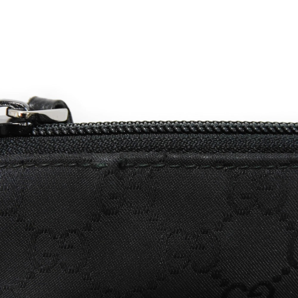 GUCCI Shoulder Bag 374411 GG nylon canvas x calf leather black GG nylon Messenger bag