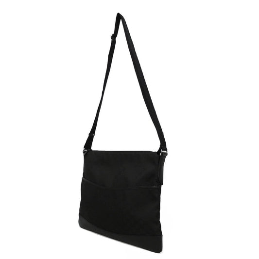 GUCCI Shoulder Bag 374411 GG nylon canvas x calf leather black GG nylon Messenger bag