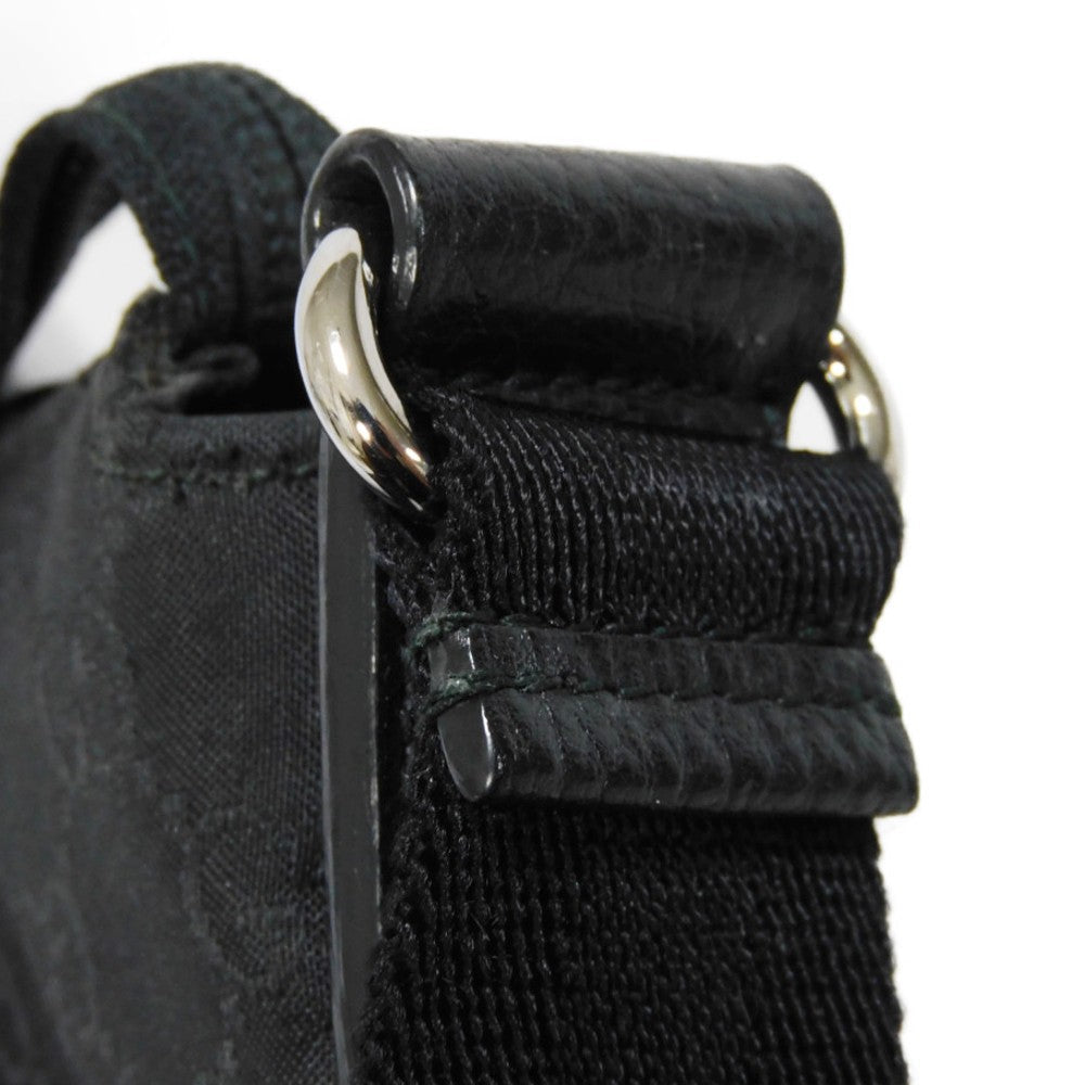 GUCCI Shoulder Bag 374411 GG nylon canvas x calf leather black GG nylon Messenger bag