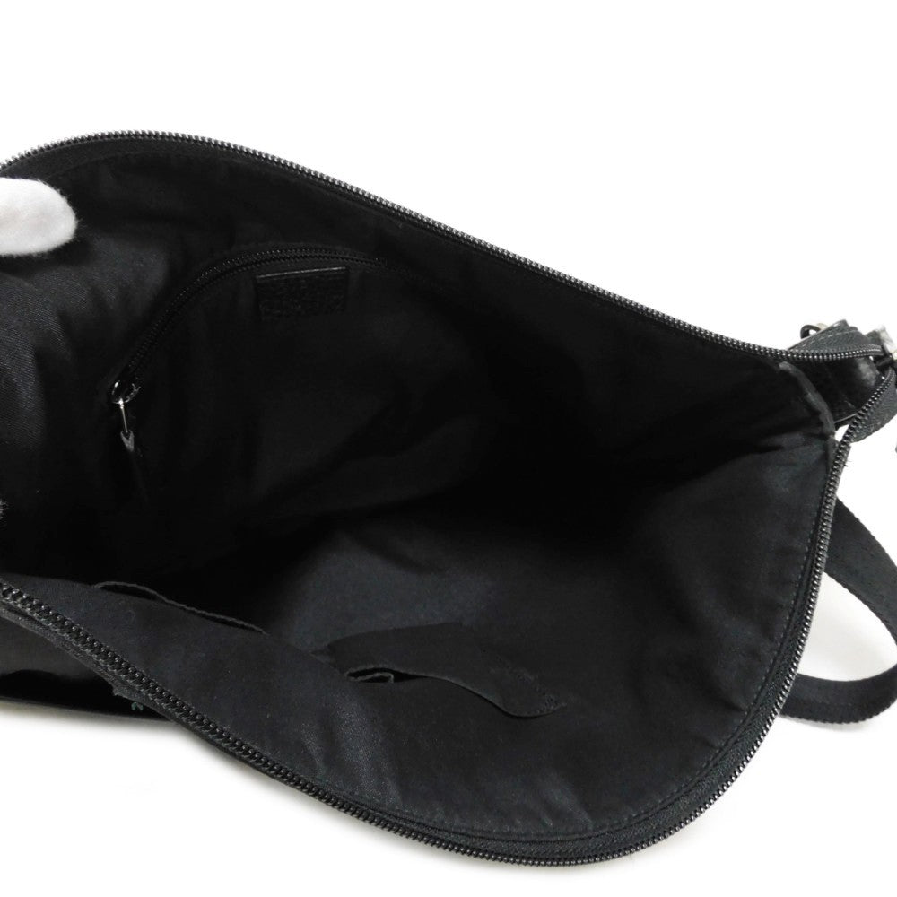 GUCCI Shoulder Bag 374411 GG nylon canvas x calf leather black GG nylon Messenger bag