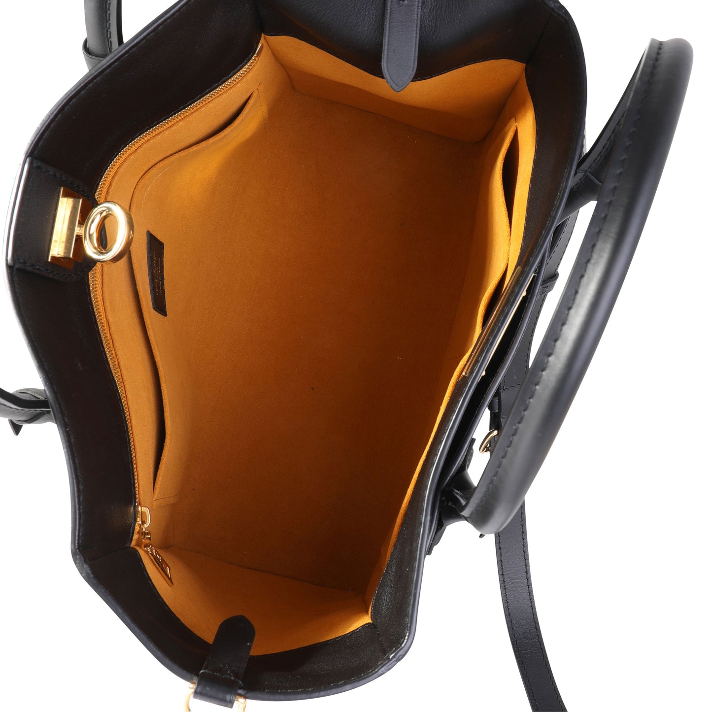 LOUIS VUITTON Black Grained Calfskin & Tufted Monogram On My Side MM