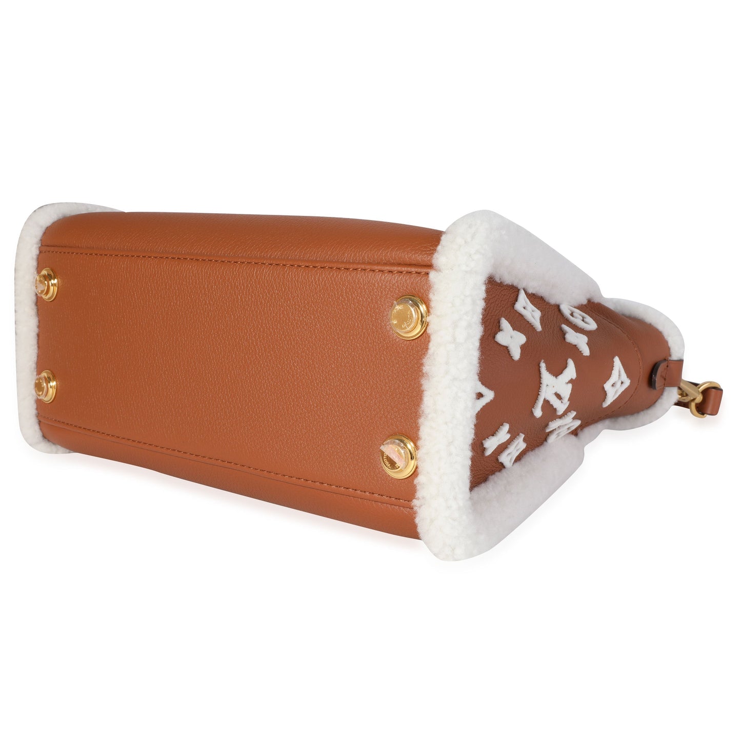 LOUIS VUITTON Caramel Calfskin and Shearling On My Side PM