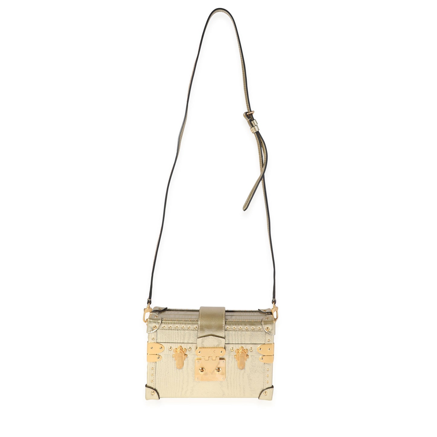 LOUIS VUITTON Gold Grain de Bois Petite Malle
