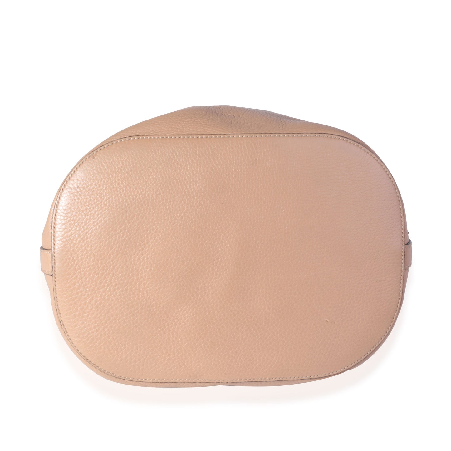 Gucci Beige Pebbled Leather Miss Bamboo Bucket Bag