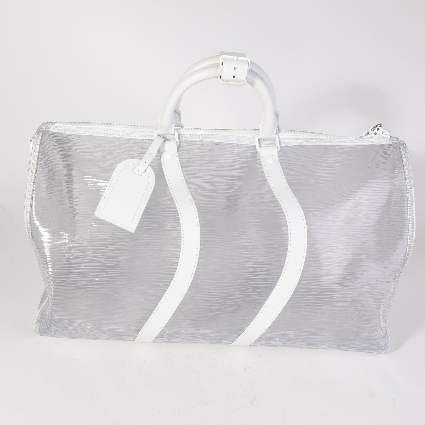 LOUIS VUITTON Clear Epi PVC Wavy Keepall Bandouliere 50