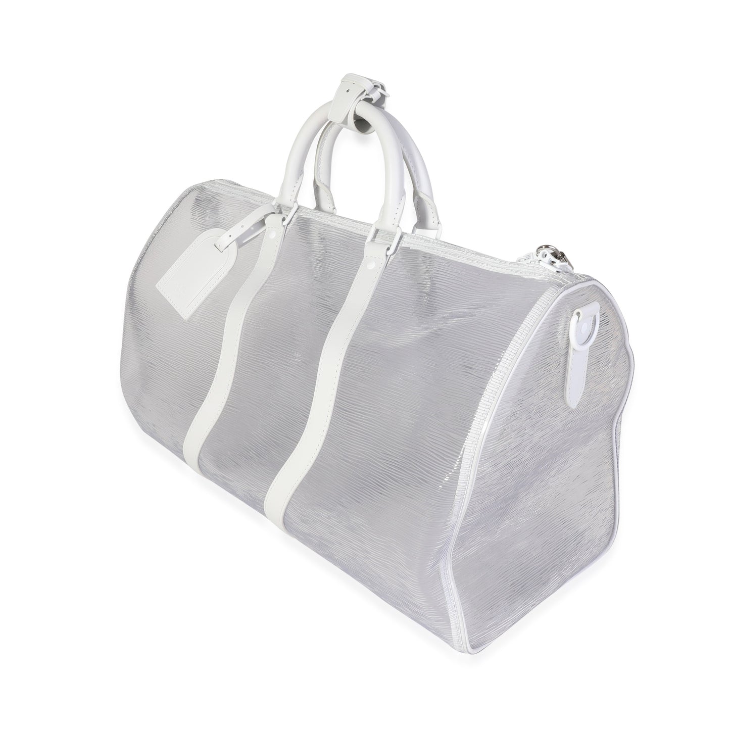 LOUIS VUITTON Clear Epi PVC Wavy Keepall Bandouliere 50
