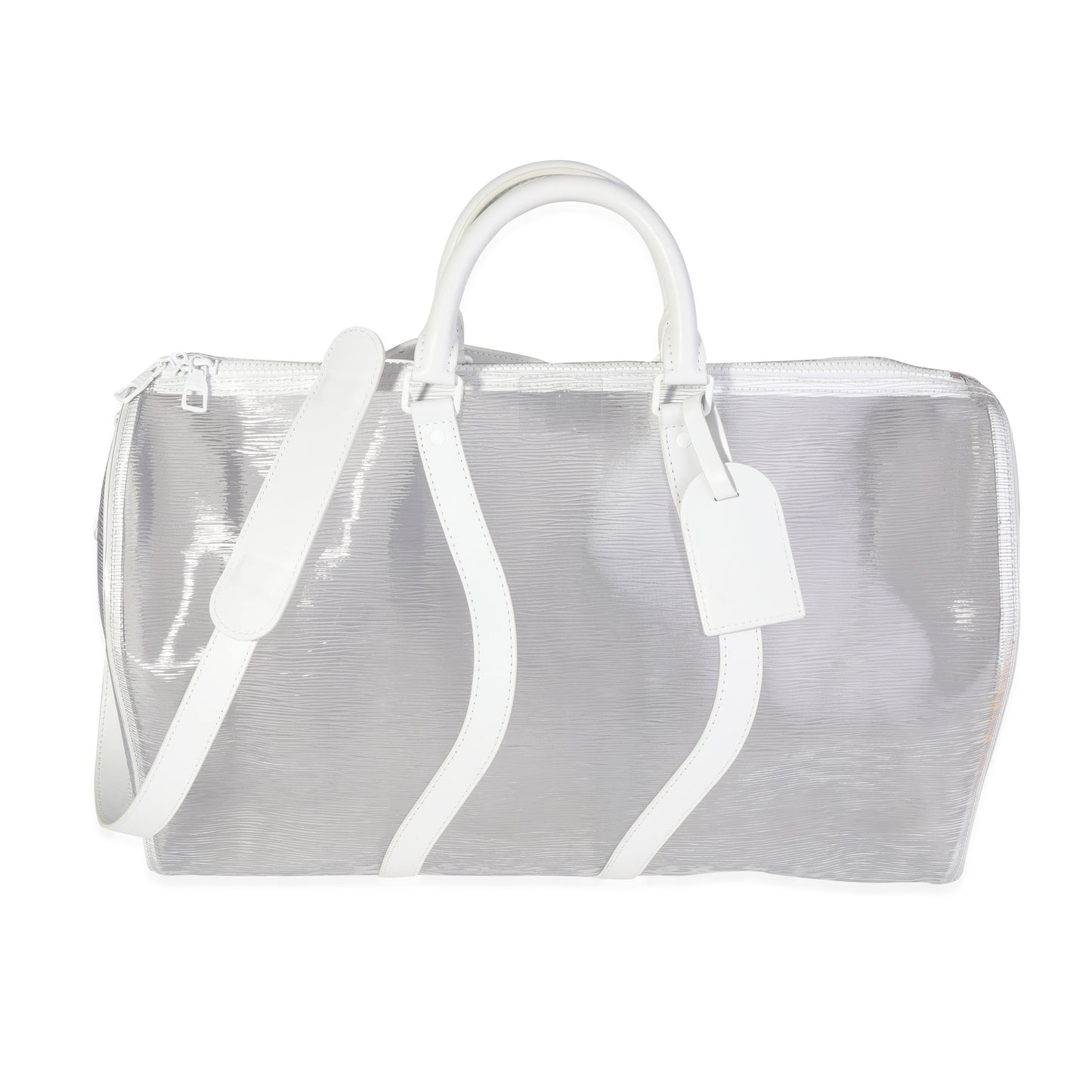 LOUIS VUITTON Clear Epi PVC Wavy Keepall Bandouliere 50