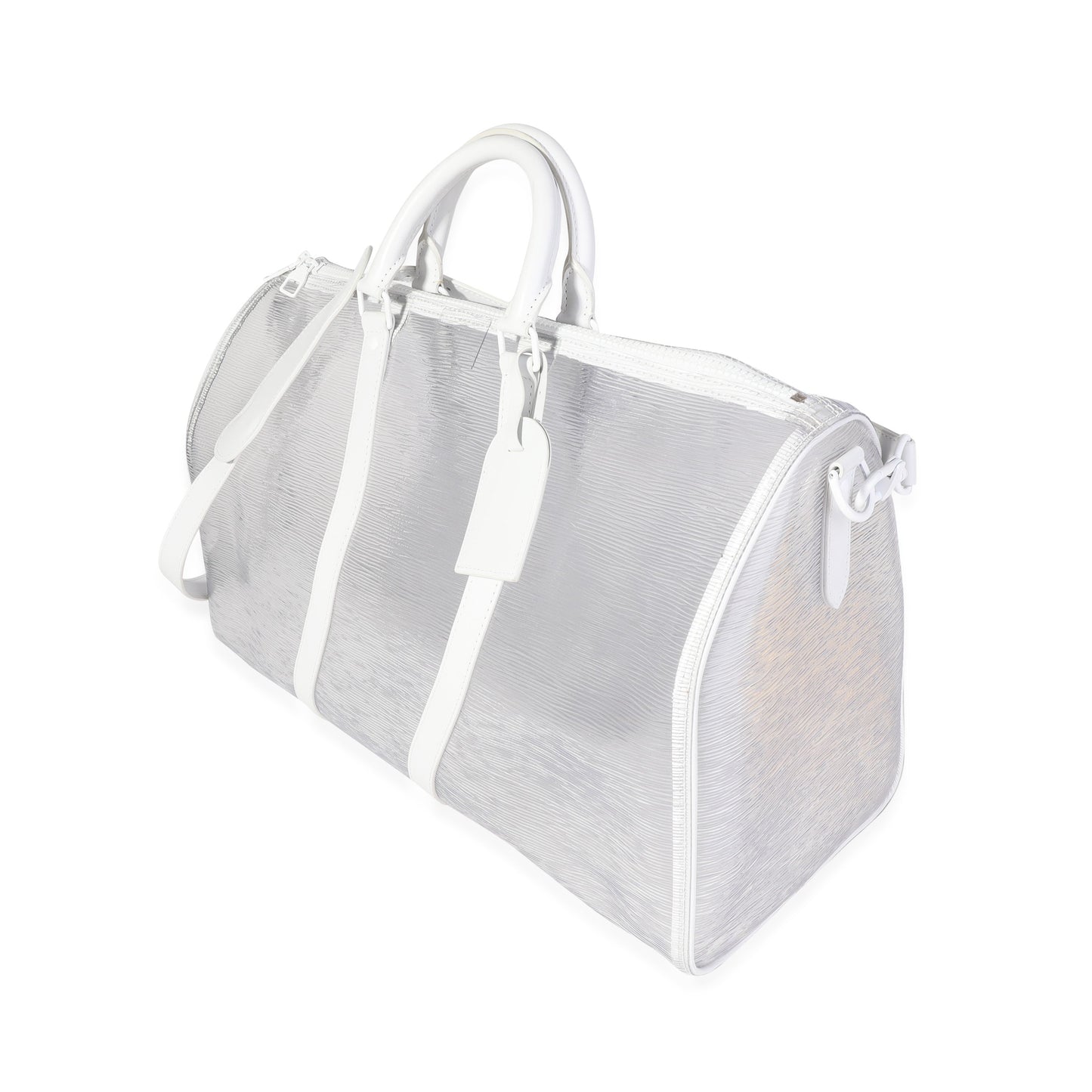 LOUIS VUITTON Clear Epi PVC Wavy Keepall Bandouliere 50