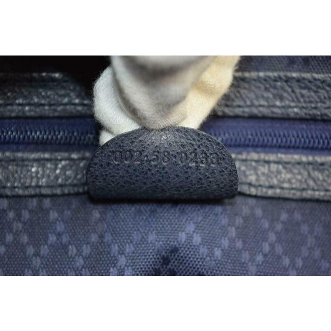 Gucci Xl Satchel Slate Blue Suede And Leather Tote
