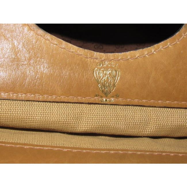 Gucci Vintage Pursesdesigner Purses Btrown Small G Logo Print Fabric And Camel Leather Jacquard Canv