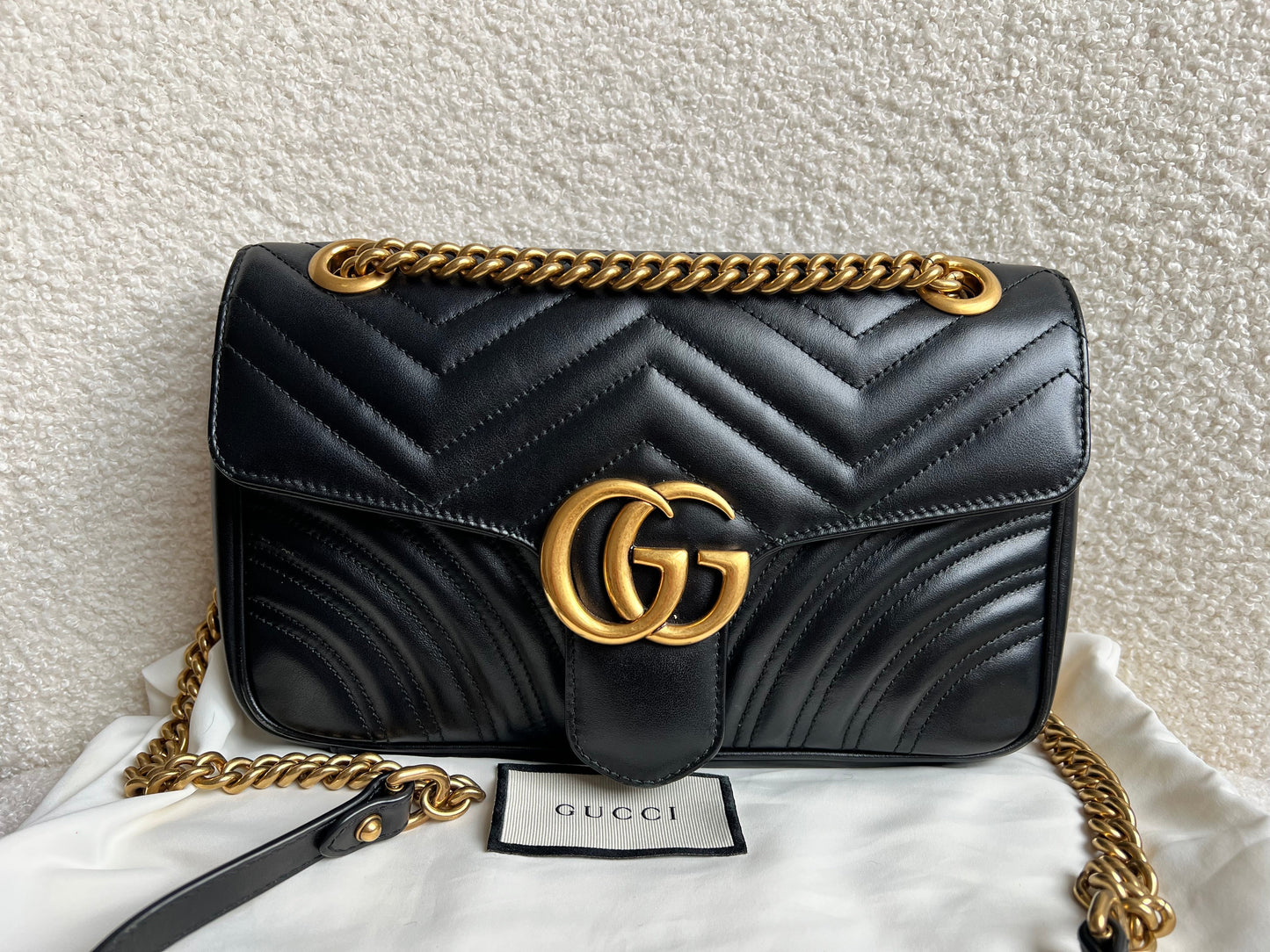 Gucci GG Black Marmont Small Shoulder Bag (RRP £2070)